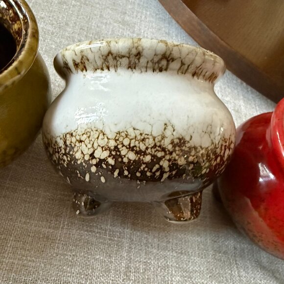 Succulent Plant Pots Glazed Ceramic Planter Small Planters Drainage Set of 5 - Picture 5 of 9